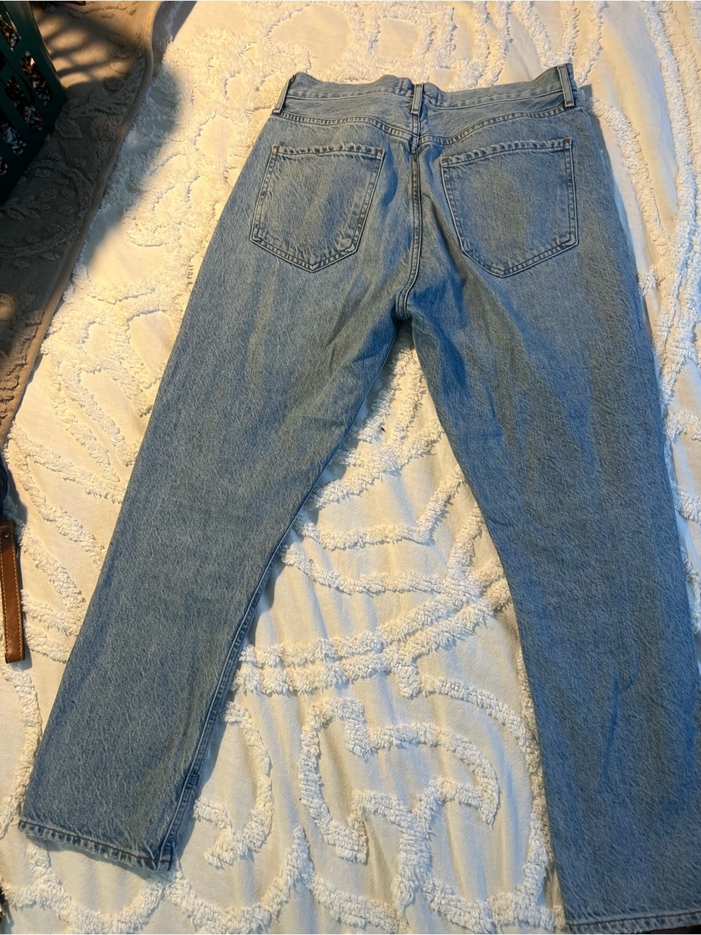 Agolde Straight Leg Light Blue Womens Jeans